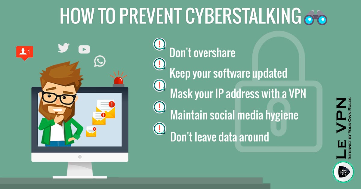 How to prevent cyberstalking | Cyberstalking: How to prevent it? What to do when being stalked? | cyber stalking | Le VPN